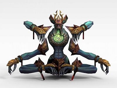 现代娱乐器材 游戏角色多手怪