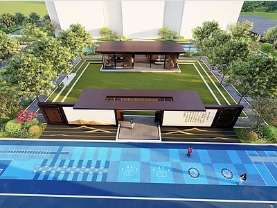 现代庭院小品 住宅区景观