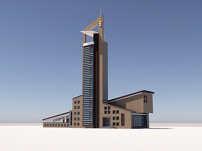 新中式中式风格建筑 哨所