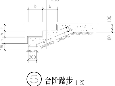 现代楼梯节点 楼梯剖面 楼梯立面节点 施工图