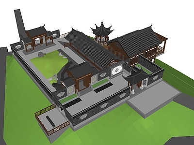 新中式现代四合院 四合院