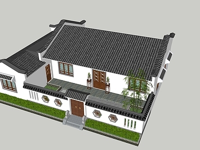新中式中式四合院 四合院