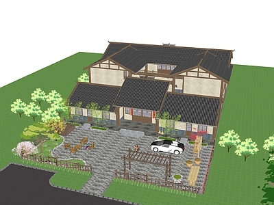 新中式中式四合院 四合院