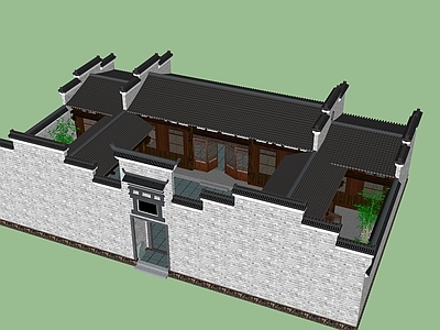 新中式中式四合院 四合院