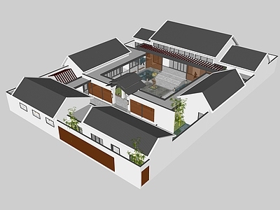 新中式中式四合院 四合院