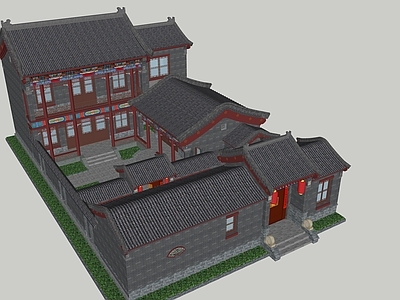 新中式中式四合院 四合院