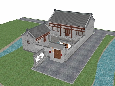 新中式中式四合院 四合院