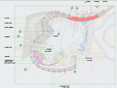 滨水公园 成都麓湖幻影潭 滨水景 施工图