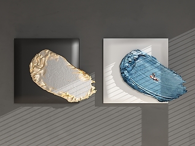 现代轻奢挂件 墙饰 墙面装饰品 挂画 立体 油画