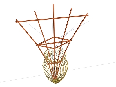现代其他小品 农具景观小品