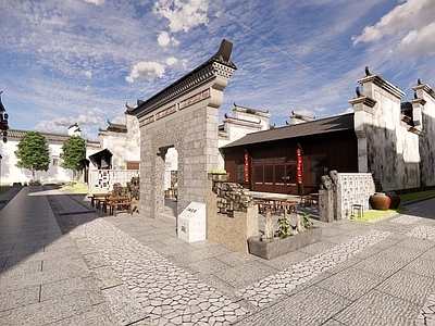 中式古建筑 村落 乡村 农村 村庄 老房子