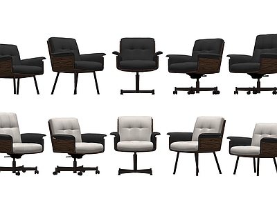 中古美式办公椅 Minotti 皮革办公椅 老板椅 会议椅 Daiki办公椅