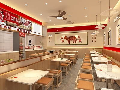 现代新中式火锅店 潮汕牛肉火锅店