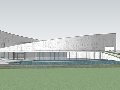 中式新中式展览馆建筑 展厅 示范区 售楼部 展览馆 文化中心