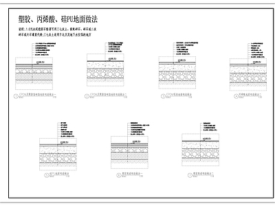 景观节点 塑胶地面 丙烯酸地面 硅PU地面 施工图