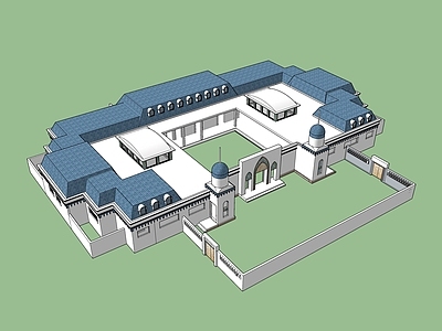 中式禅意风格建筑 伊斯兰建筑 民族建筑