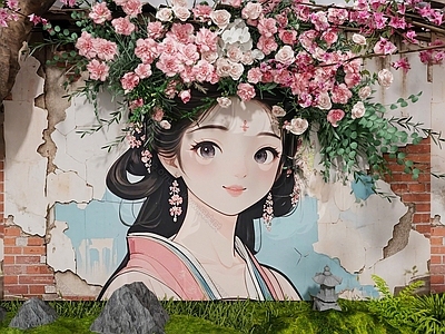 现代背景墙 网红打卡墙面