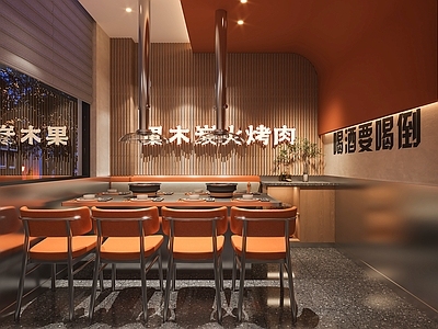 现代工业包厢 烧烤店包房 现代餐厅包房 现代包厢 烤肉店包房