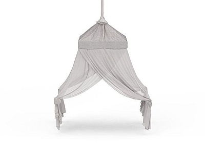 现代吸顶式宫廷落地蚊帐