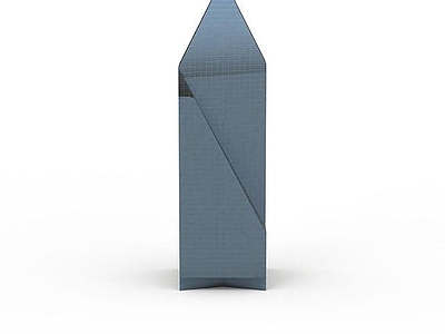 现代蓝色尖形大楼