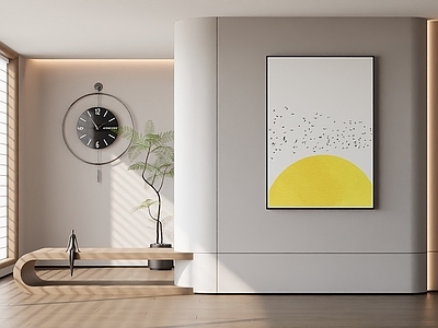 现代北欧挂画 奶油 卧室挂画 极简 原木 简约