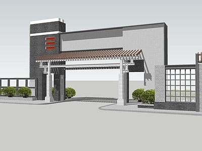 新中式其他小品 主入口 门头 示范区大区 改造小区