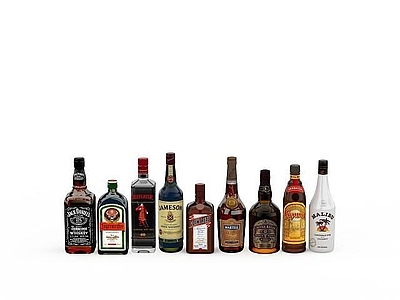 现代玻璃酒瓶