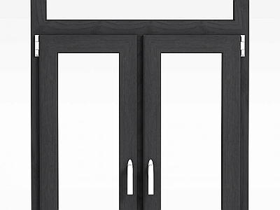 现代黑色木质窗