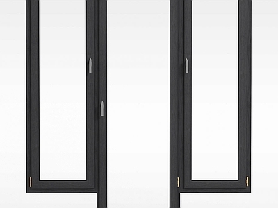 现代黑色木质窗户