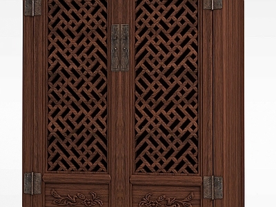 现代双开木制柜子