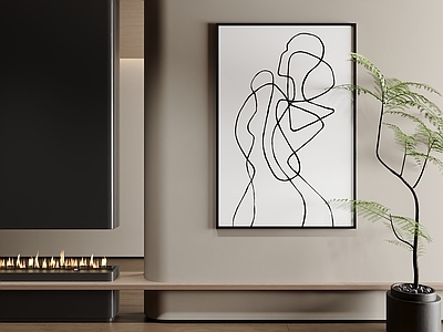 现代极简挂画 书房挂画 办公室挂画 客厅挂画 北欧 黑白挂画