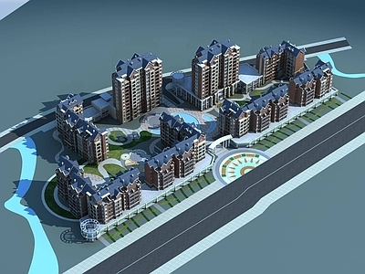 欧式小高层住宅楼 欧式商业住宅小区 高层住宅