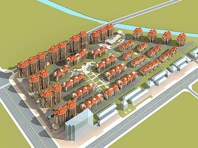 欧式小高层住宅楼 欧式住宅小区