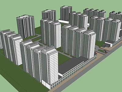 现代小区建筑 小区建筑