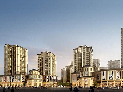 欧式小高层住宅楼 欧式住宅小区