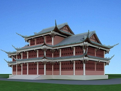 中式博古架 素斋堂 中式古建筑