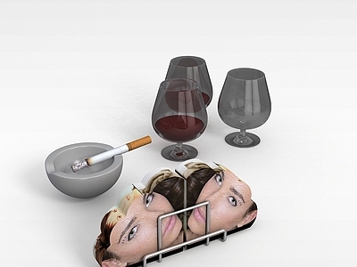 现代玻璃酒杯组合