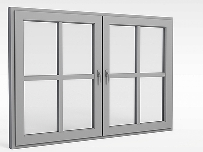 现代双开玻璃窗