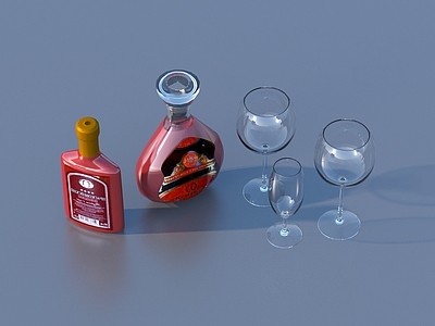 酒水食物 酒杯 冰块 洋酒