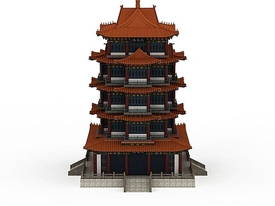 现代古代高层塔楼
