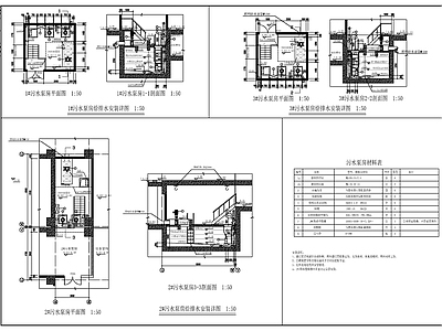 水处理 某展馆江水取水图 施工图