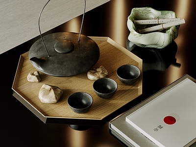 茶具 茶壶 茶杯 茶盘 茶几摆件 书籍饰品