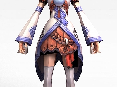 现代虚拟人物 游戏人物小女孩