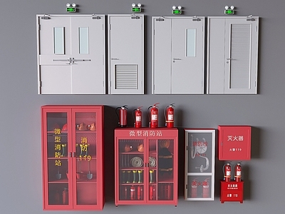 消防栓 安全出口应急灯 消防栓灭火器 消防门消防器材 防火门