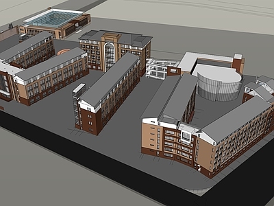 现代学校建筑 教学楼学校