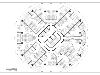 现代原木整体办公空间 写字楼 共享办公室 施工图