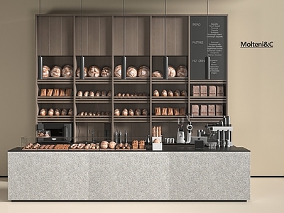 现代甜品面包店 面包店展柜 蛋糕店 面包店 甜品店 展柜