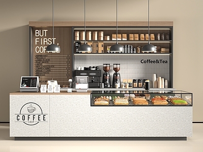 现代甜品面包店 蛋糕店 面包店 甜品店 咖啡厅 面包店展柜