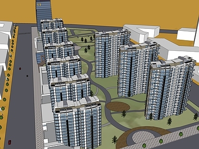 现代小区建筑 小区建筑