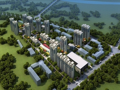 现代小高层住宅楼 现代住宅小区